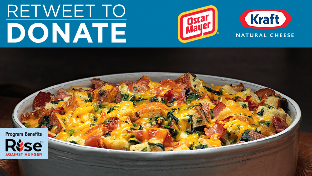 kraftcheese's tweet photo. RT  or Like this Make Ahead Egg Bake and we'll donate 1 meal to help #FeedtheWorld2017: https://t.co/HeyVGX0OJh https://t.co/pVuiGRTxtt