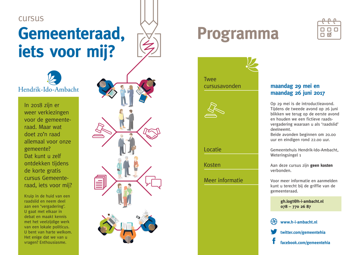 gemeentehia's tweet photo. Gemeenteraadslid zijn, is dat iets voor jou? Kom erachter tijdens de cursus van onze griffie! @21Maart2018 #verkiezingen #gemeenteraad https://t.co/B9Xqm8cOZy