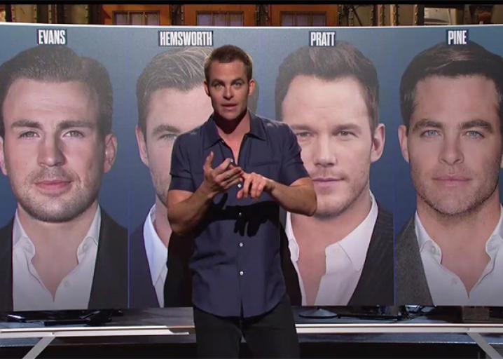 Slate's tweet photo. Let Chris Pine teach you how to tell one white leading man named Chris from another: https://t.co/aLXwYDJkLG https://t.co/1TwIUP5zlr