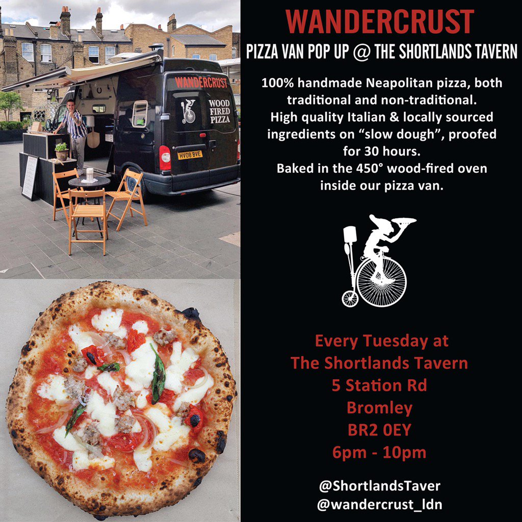 ShortlandsTaver's tweet image. Every Tuesday from 6pm @Wandercrust_LDN  will be dishing up delicious handcrafted Italian Pizza in our beer garden!