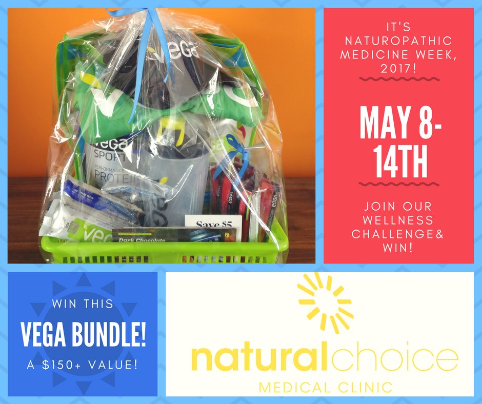 NatChoiceClinic's tweet photo. In honour of Naturopathic Medicine Week, show us how you stay healthy and be entered into our drawing for a Vega bundle!  Details in pics! https://t.co/a9bGgyTTRk