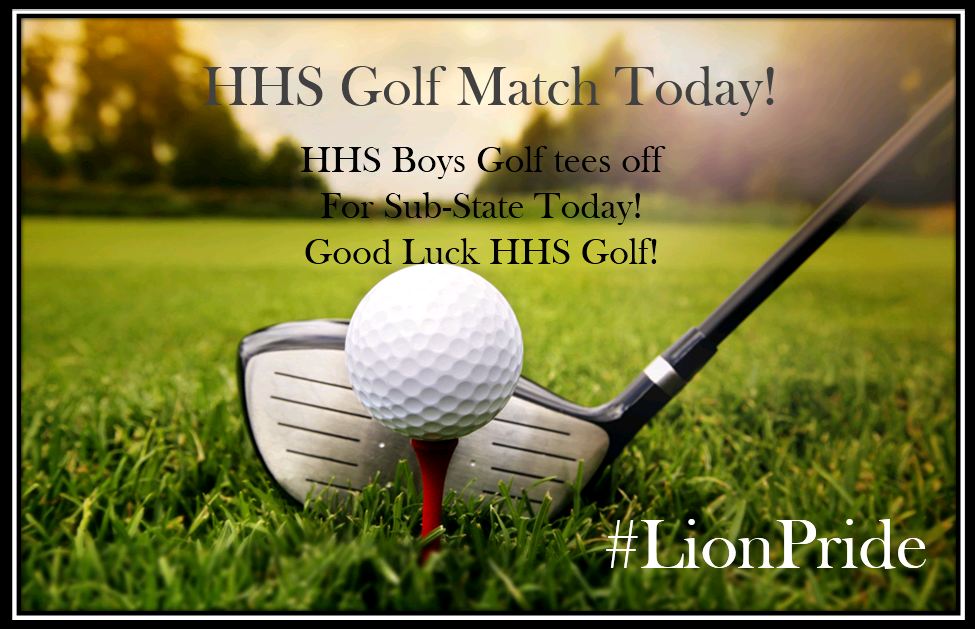HaleyvilleLions's tweet photo. Good Luck HHS Golf at Sub-State today! #GoForGold #HHSLionPride https://t.co/tIuvJMWJC9