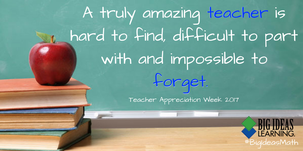 BigIdeasMath's tweet photo. Teacher Appreciation Week is May 8 - 12th. This week we celebrate YOU, our teachers. #BigIdeasMath #BigIdeasUsers https://t.co/YU1Rp45eWf