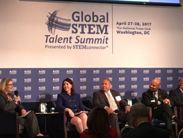 Jonn_White's tweet photo. We're proud to be one of the many companies represented this week at @STEMconnector's global STEM talent summit. #GSTS2017 #WeAreLM https://t.co/L0U9bIiud1