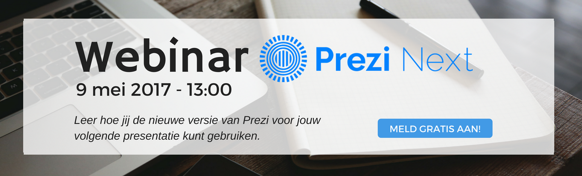 Morgen om 13:00 u GRATIS webinar over Prezi Next. Aanmelden via: attendee.gotowebinar.com/register/47732…