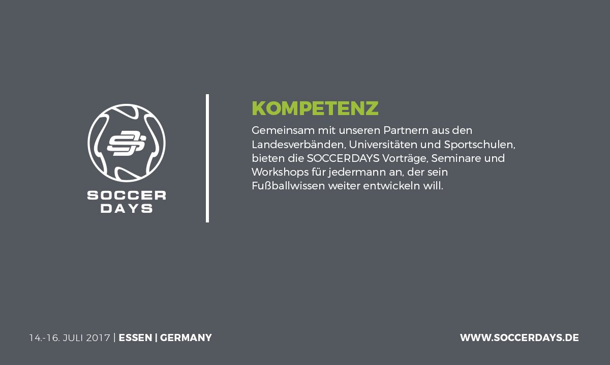 soccerdays_de's tweet photo. #workshops &amp; #seminare auf den #SOCCERDAYS mit dem @fvn und @FLVW versprechen hochkarätiges Programm. https://t.co/mbLSkjIIec