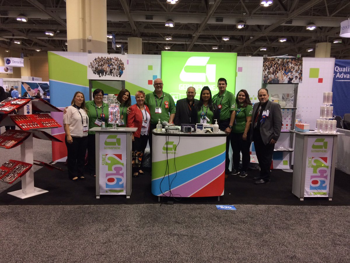 GermipheneCorp's tweet photo. Our team had a successful time at #ASM150! Thanks for joining us, we hope you took advantage of some great show specials! #ODA #oralhealth https://t.co/4LqN8fC7u5