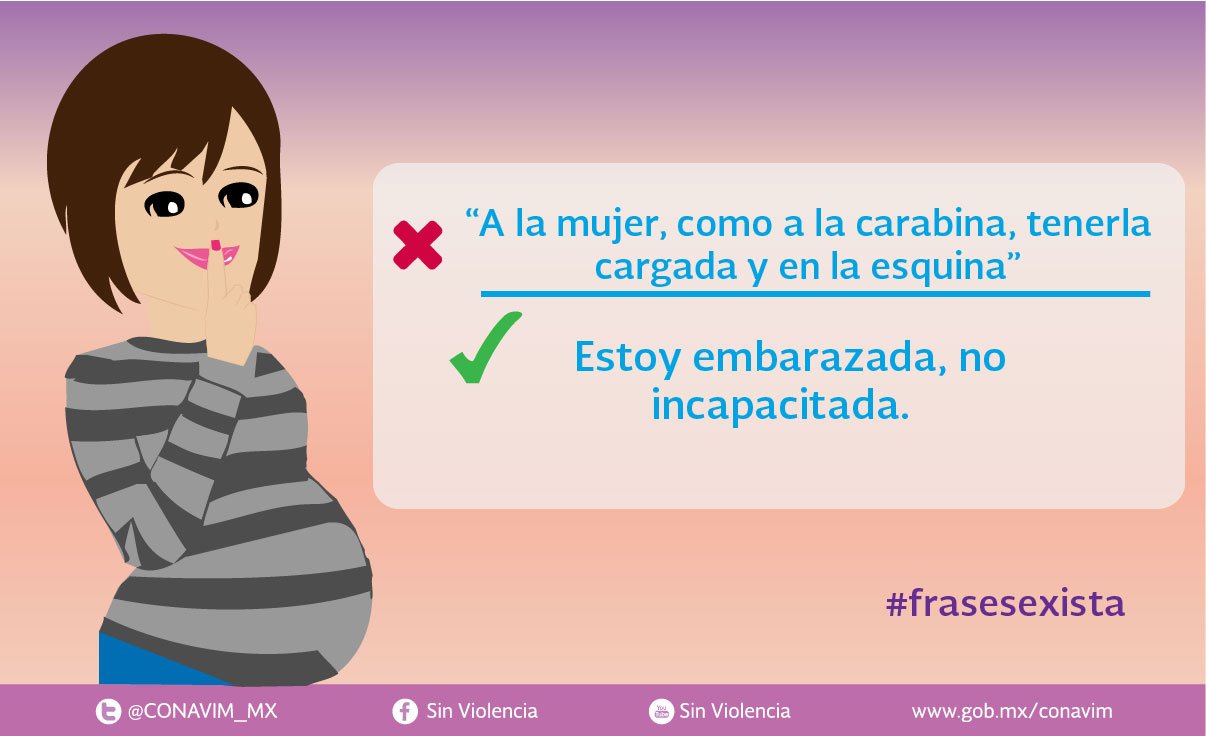 توییتر \ CONAVIM_MX در توییتر: «Eliminemos las frases que promueven la  desvalorización de las mujeres o que justifican la discriminación en su  contra #frasesexista /wy5ARVJGCQ»