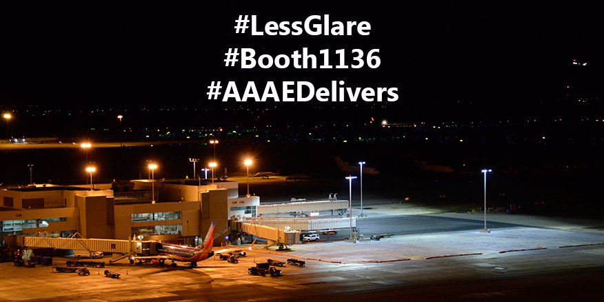 ADBSAFEGATE's tweet image. New ADB SAFEGATE LED floodlights on the right #LessGlare #EnergySavings (high pressure sodium on the left) Stop by booth 1136 #AAAELGB