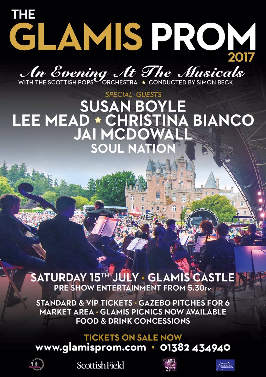 Excited to announce that @SusanBoyleHQ will now be joining the line up at <a href="/glamisproms/">Glamis Prom 2018</a> with <a href="/leemeadofficial/">Lee Mead</a> <a href="/XtinaBianco1/">Christina Bianco</a> &amp; myself 😃