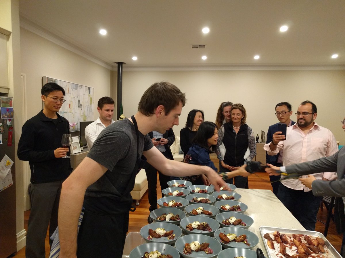 AshGosain's tweet photo. Amazing demonstration dinner by @callumskitchen hosted by @csl888 &family for @AcademicSurgery visitors. Hospitality at its finest! #RACS17 https://t.co/SPzD0SsHt8