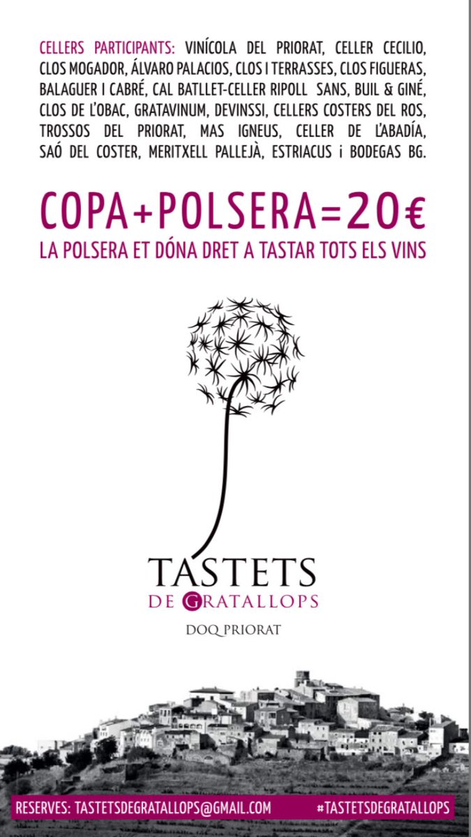 nitawine's tweet photo. #doqpriorat #firadel vi #gratallops #3 dejuny https://t.co/DAuwr88ojQ