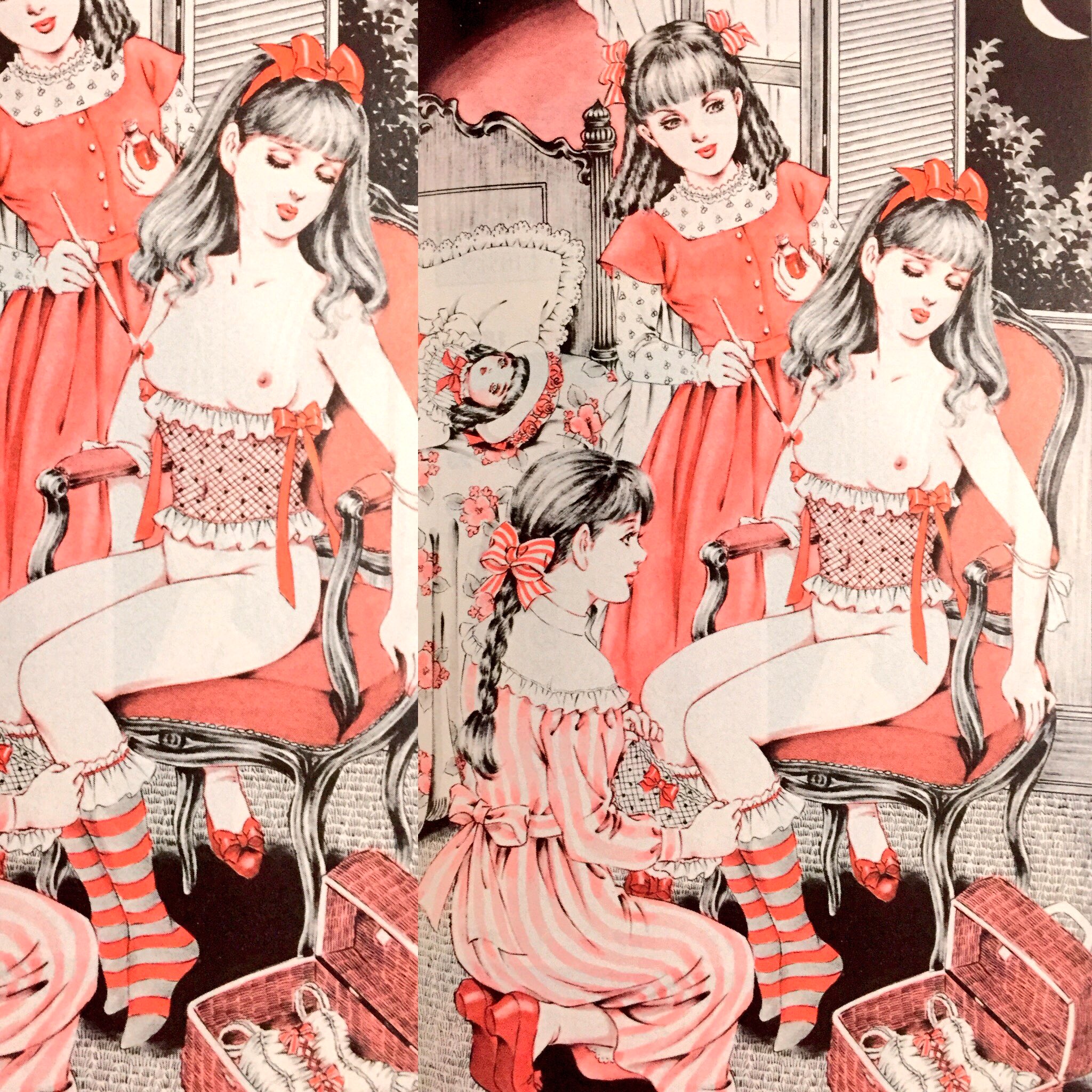 加藤かほる　責め絵  / X