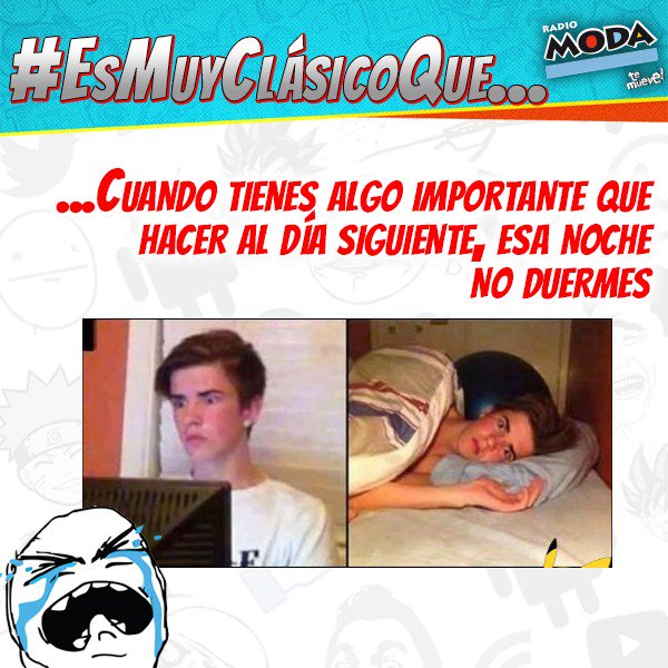 carlonchodemoda's tweet photo. Tema del día #EsMuyClásicoQue
Hay situaciones muy típicas que son inevitables que sucedan @ModaFM https://t.co/cXemXliM76