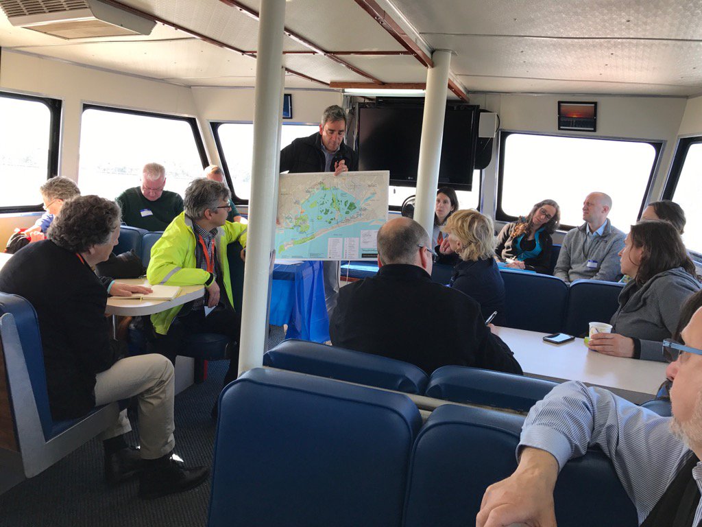 stocker_stocker's tweet photo. #NPC17 @ #ccapa Out on the American Bell going to Jamaica Bay to discuss resiliency planning https://t.co/UiurHAr8CJ