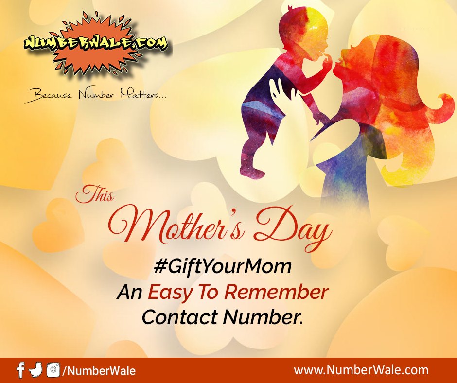 This Mother's Day
#GiftYourMom
An Easy to Remember Number
which also makes her connected with you always!
#MothersDay #MothersDayGift