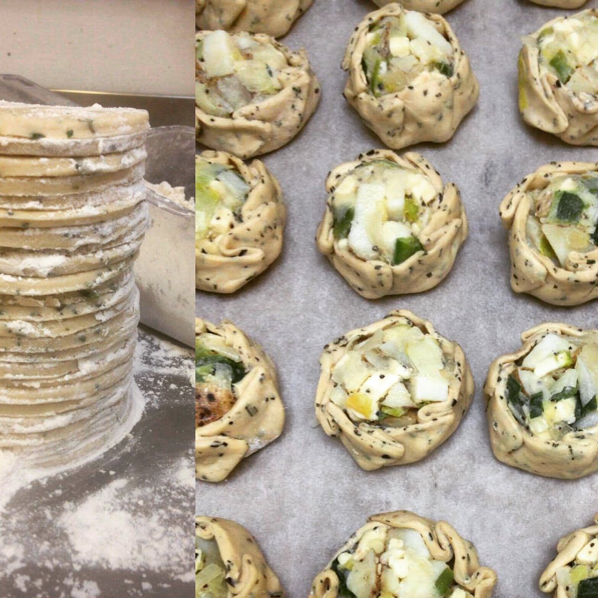 OMABakery's tweet image. New May's #savouries!! Leek, potato and cheddar with rosemary and ale #pastry...#cookingprocess #realbreadweek #bristolfoodie #bristol