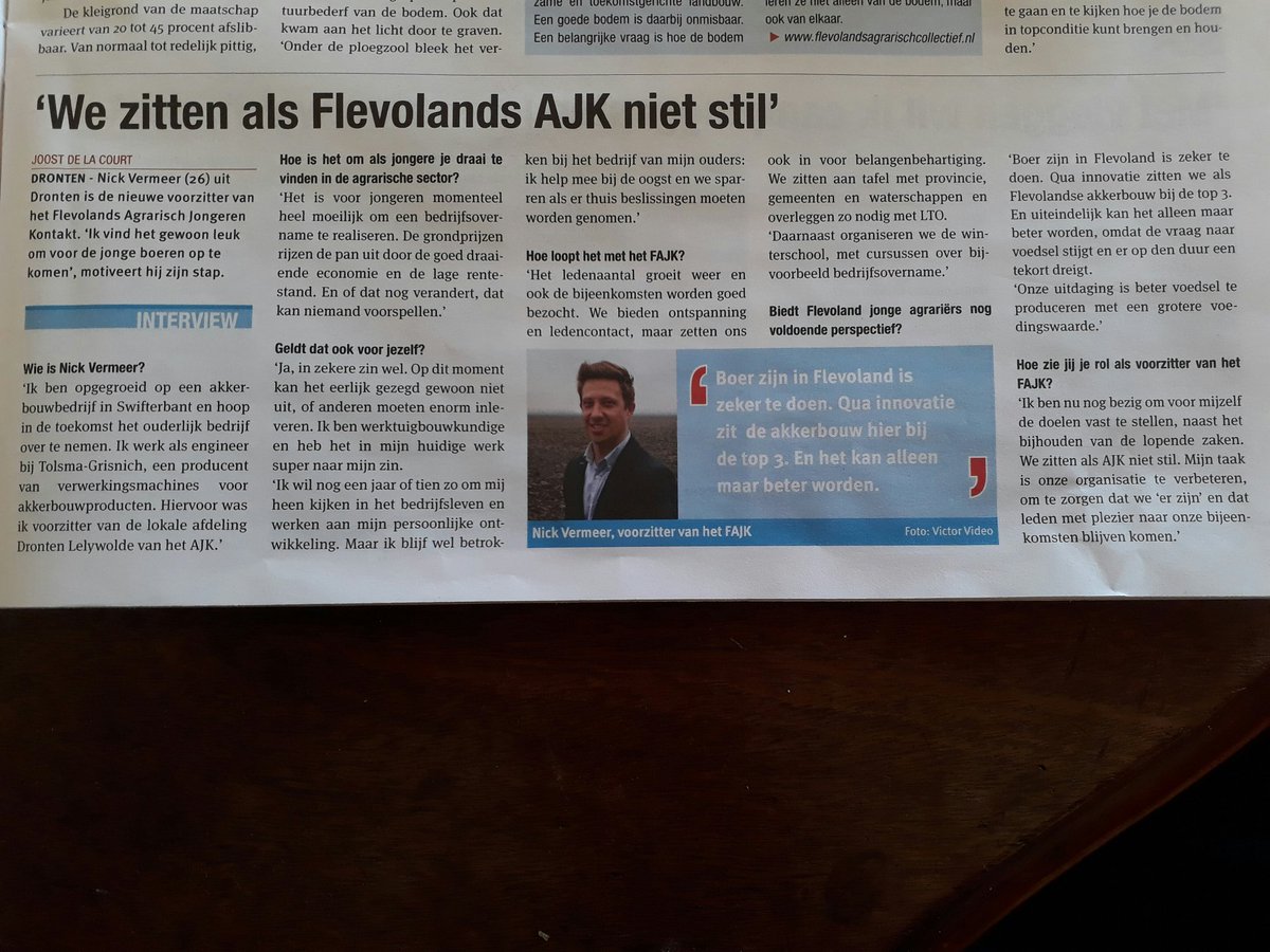 EricPelleboer's tweet photo. #Boeren doen het goed &amp; het kan alleen maar beter worden! Goed interview met vz. @FAJKFlevoland @NAVermeer. #toekomst https://t.co/TL3yMcNwaB