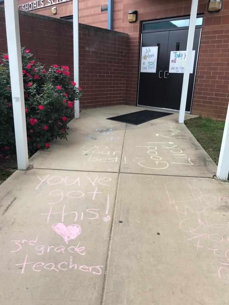 Our K-2nd graders have been sending encouraging messages to our 3rd-5th graders for testing.  IB attribute caring!