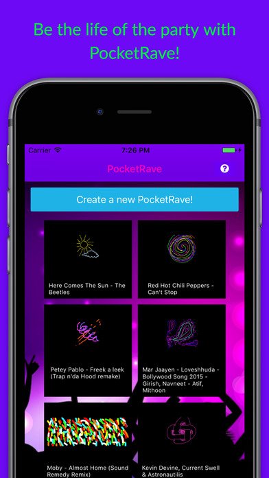 NativeScript's tweet photo. Light up your weekend with PocketRave. Your own portable Rave powered by NativeScript!
https://t.co/Tye1LPY6RI #BuiltWithNativeScript https://t.co/8KEDWiQW1L