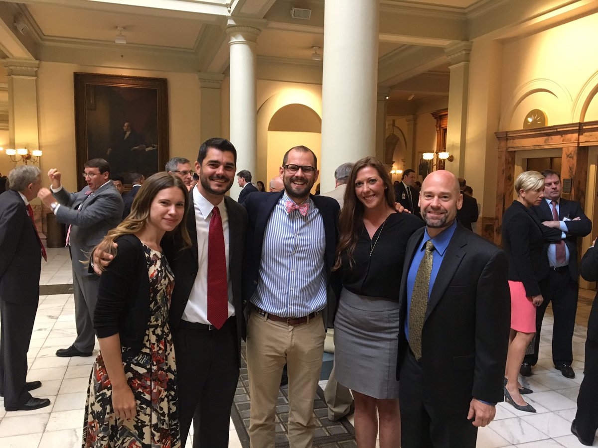 CreatureBeerCH's tweet image. Amazing day! Just watched the Governor sign SB85 into law (breweries selling beer).  Proud to be a part of the #BestDamnLegislativeTeamEver