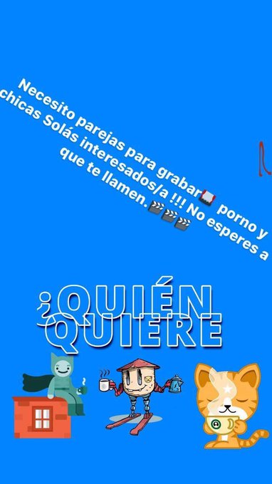 Qui&eacute;n quiere❓No esperes a que te llamen para grabar. Necesito parejas para grabar escenas porno y chicas<a href="/tag/bdsm"class="tags"><span>#bdsm</span></a><a href="/tag/alicante"class="tags"><span>#alicante</span></a><a href="/tag/fetish"class="tags"><span>#fetish</span></a><a href="/tag/club"class="tags"><span>#club</span></a><a href="/tag/web"class="tags"><span>#web</span></a><a href="/tag/espectaculos"class="tags"><span>#espectaculos</span></a>