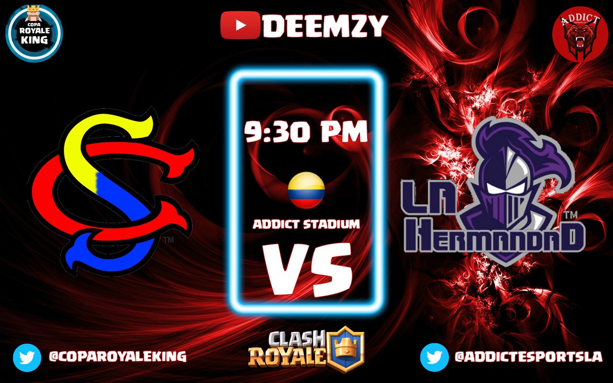 CopaRoyaleKing's tweet photo. 2do Partido Día @Squad_colombian V.S @LaHermandadTM

9:30 PM COL

No Se Lo Pueden Perder Por El Canal YT De @TheDeemzy https://t.co/9JrrSQ6UzO
