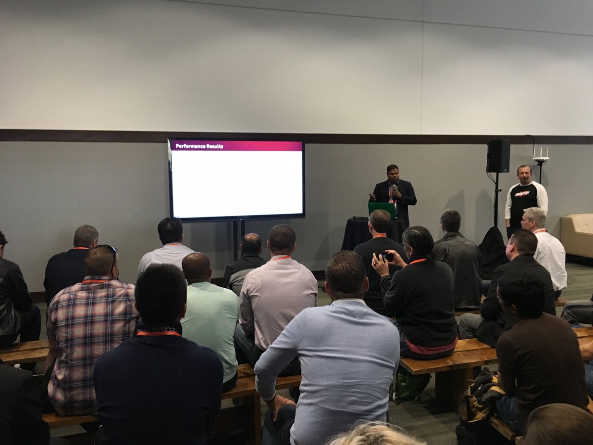 Netronome's tweet photo. #Netronome Sr. Director of Software Products and Solutions, Abhijeet Prabhune, presenting today at #OpenStackSummit. Visit us at booth A26! https://t.co/0enZI4BRtd
