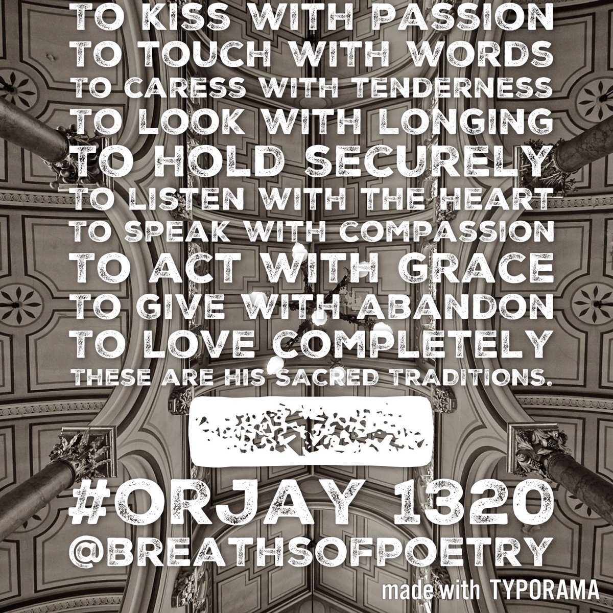 Sacred Transitions
#orjay 1320
#passion
#abandon
#sacredtraditions
#breathsofpoetry