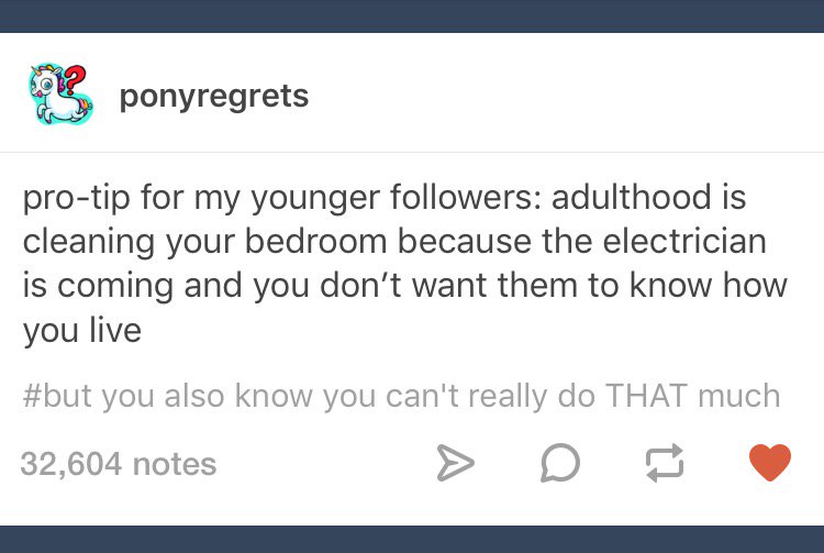 tumblr's tweet image. *shoves everything into the closet* tumblr.co/60188gtop