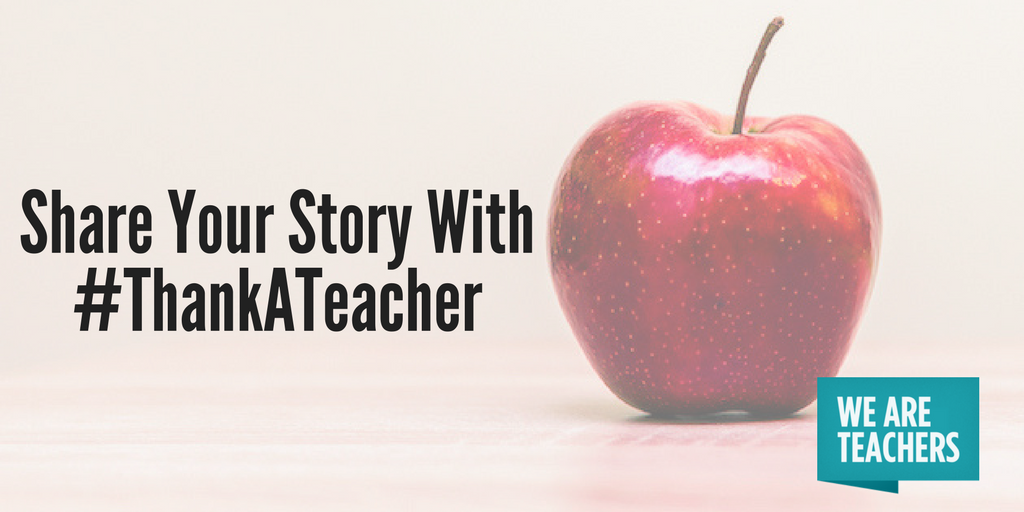 WeAreTeachers's tweet photo. YA'LL #ThankATeacher is trending! Tweet about a fave teacher to @WeAreTeachers w/ #ThankATeacher &amp; we'll retweet! Let's make teachers no.1! https://t.co/wFsScx6uCA