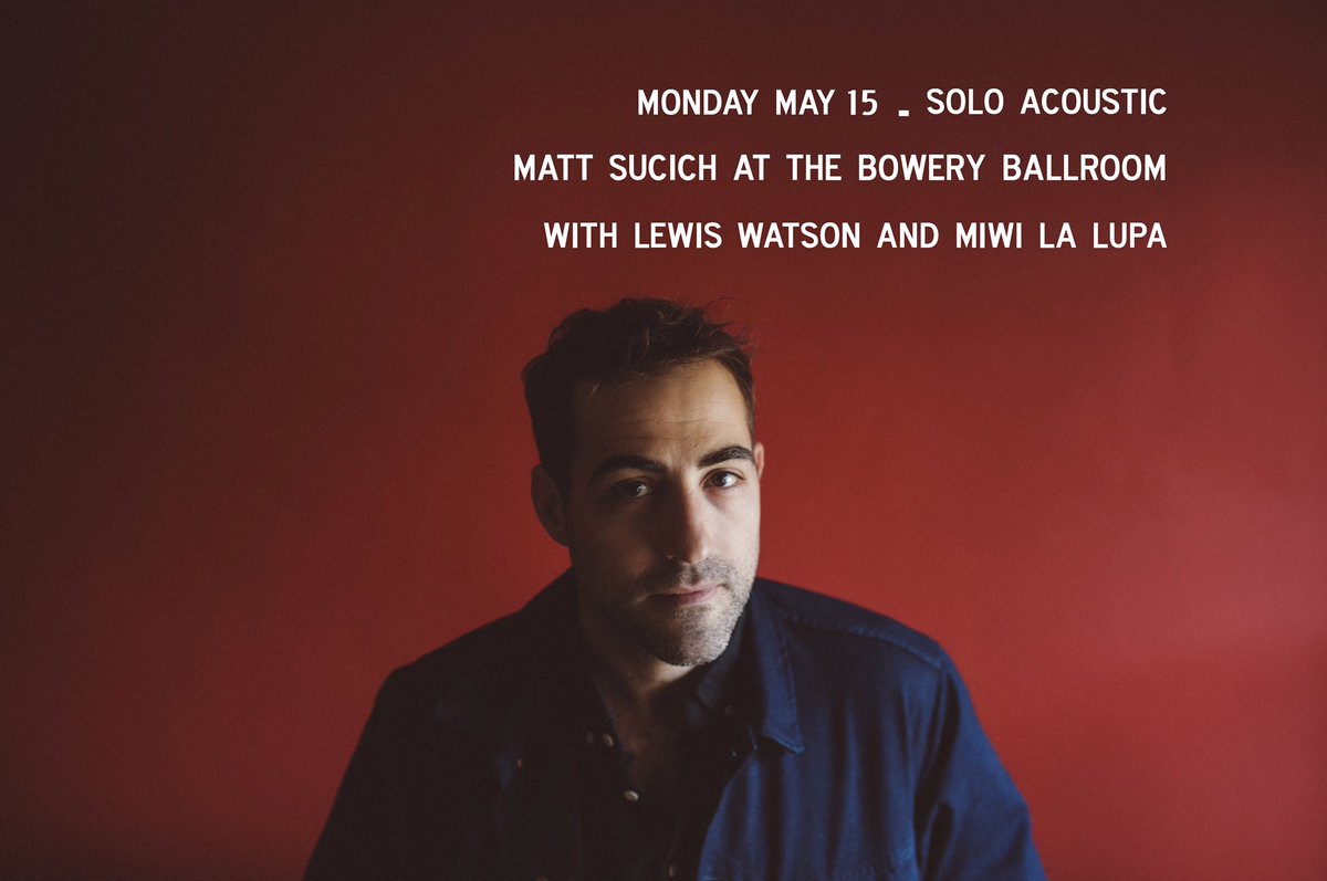 EsMatteo's tweet photo. Back at @boweryballroom next Monday with @levvis & @Miwilalupa. Happy about it. Tickets: https://t.co/CeqtHLJOfd #levvis #mattsucich https://t.co/KDnID0WmOq