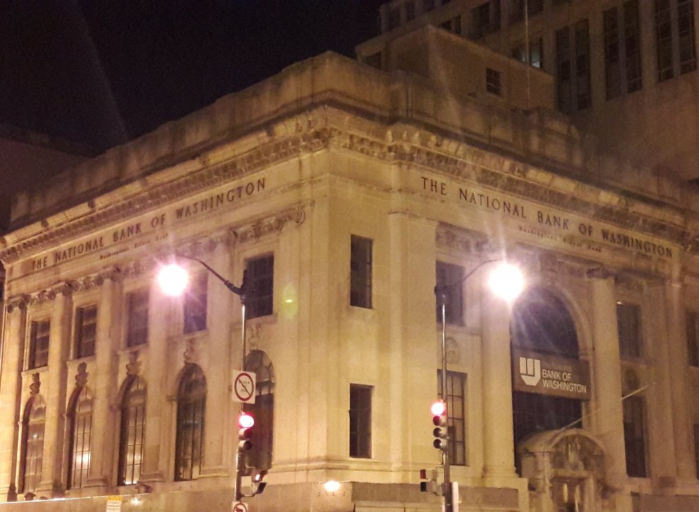 PMC_Corp's tweet photo. PMC is helping the restoration process of the National Bank of Washington by #LaserScanning &amp; Modeling in #3D using #ReCap360 and #Revit! https://t.co/qVU1SEp10r