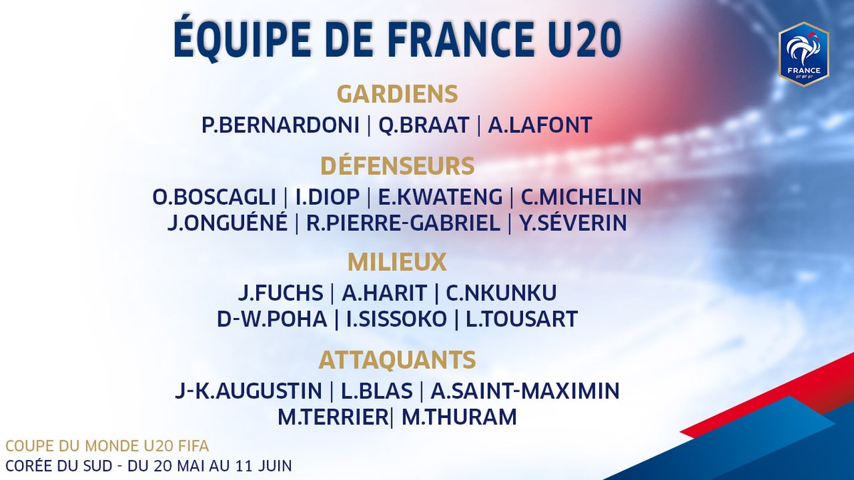 Manel__7's tweet photo. On connaît les 21 Bleuets qui participeront à la Coupe du Monde U20 à partir... https://t.co/ynLRV2WFfy by #equipedefrance via @c0nvey https://t.co/TDpdyD2jd3
