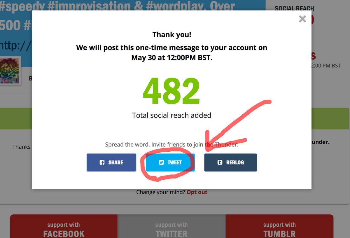 stuffByBez's tweet image. #competition!
Go here: thunderclap.it/projects/52747…
Commit to one future tweet.
Share (see pic).
Reply below. Say 'done'.
Thurs - get #InABind?