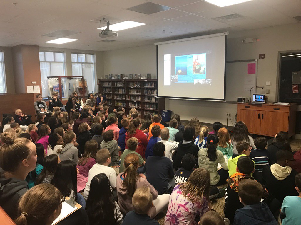 TESPrincipal's tweet photo. Skyping with Russell Arnott- learning about Cetaceans! #prepbl #pre1617 https://t.co/omQSYDZzSP