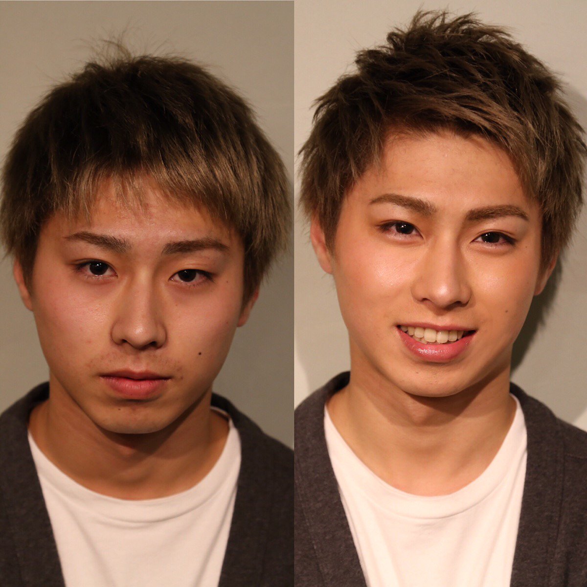 メンズメイクの高橋 Hair Make Up Artist 高橋の独自理論でもある 爽やかメイク のメソッドにはいくつかのポイントがあります ベースはワントーン暗めに仕上げること ノーズシャドウは絶対 眉マスカラで眉の毛量を調節する 眉下にシェーディング