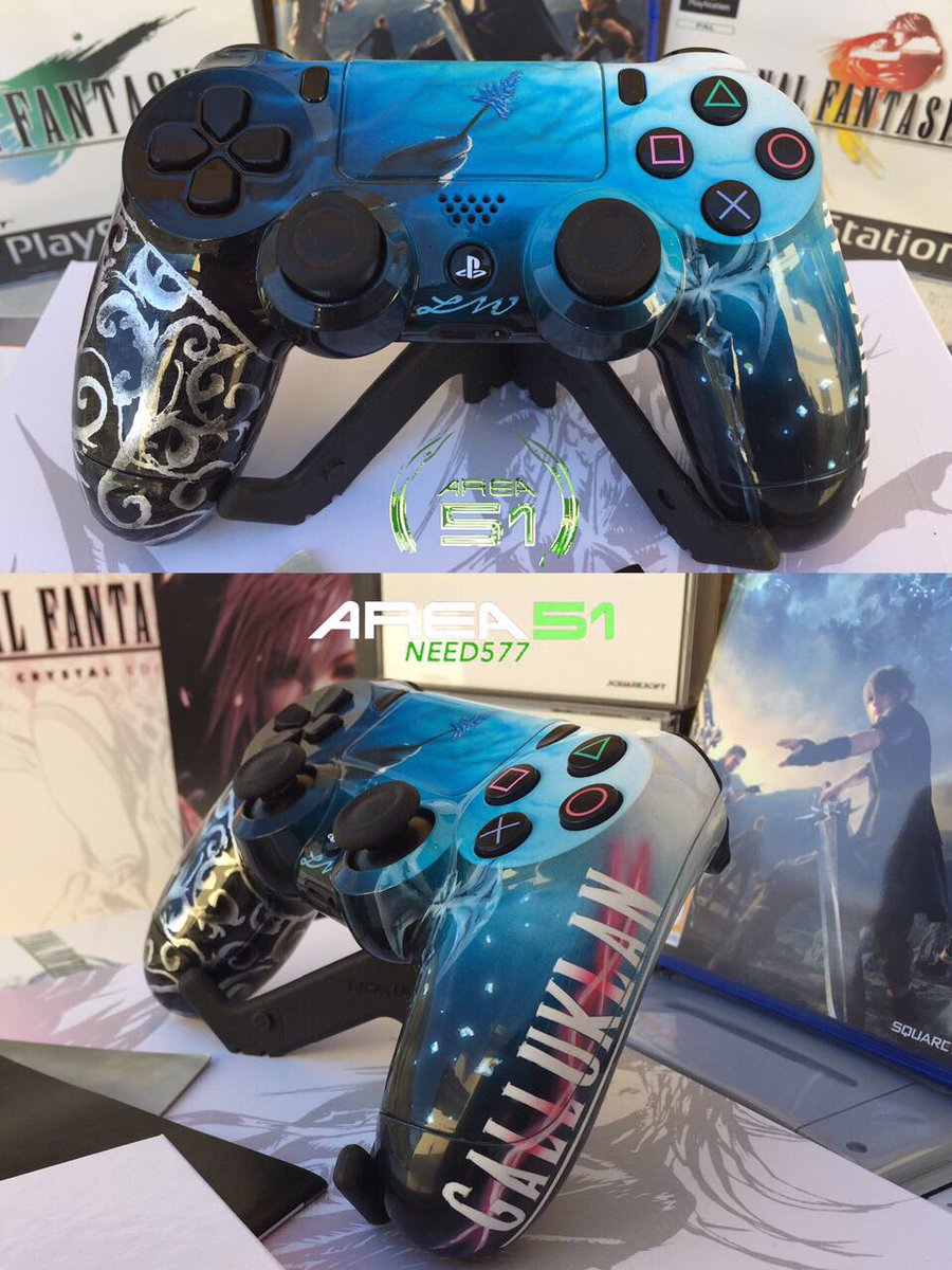 a51need577's tweet photo. Umani, oggi vogliamo sciogliere il cuore di molti fan! Ecco il nostro nuovo #Controller ,il tema è #FinalFantasyXV😏 #PS4 #WeAreTheArea51 👽 https://t.co/kuYp8OHJ2G