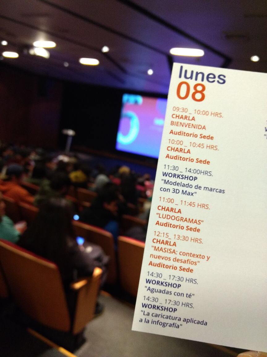 MasisaLab's tweet photo. A minutos de dar charla en #5DD (5 Dias de Diseño) de #Duoc 🤘🏻 https://t.co/uaCkTFv3ra