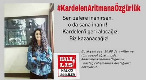 -Bizler,18 yaşımızda milletvekili olmak değil,
18 yaşımızda düşüncelerimizi açıkça ifade etmek istiyoruz.

#KardelenAritmanaÖzgürlük