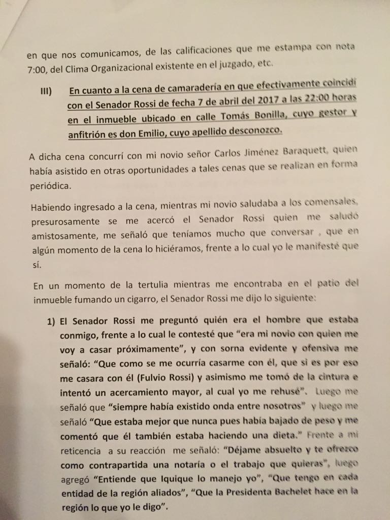 Hugo_Gutierrez_'s tweet photo. “¡Déjame absuelto y te ofrezco como contrapartida una notaría o el trabajo que quieras!" - Denuncia de jueza Vallete de Iquique contra Rossi https://t.co/Vt0EGLfaDJ