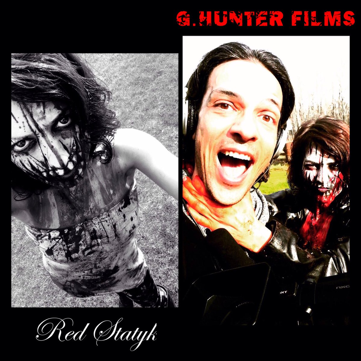 RedStatyk's tweet photo. #bloodymadness #bloodyfun @Z_G_Hunter @RedStatyk #independentfilm #facepaint #alberta #canada #stickyicky #imadeamess #sorrynotsorry https://t.co/rpXs5whyRJ