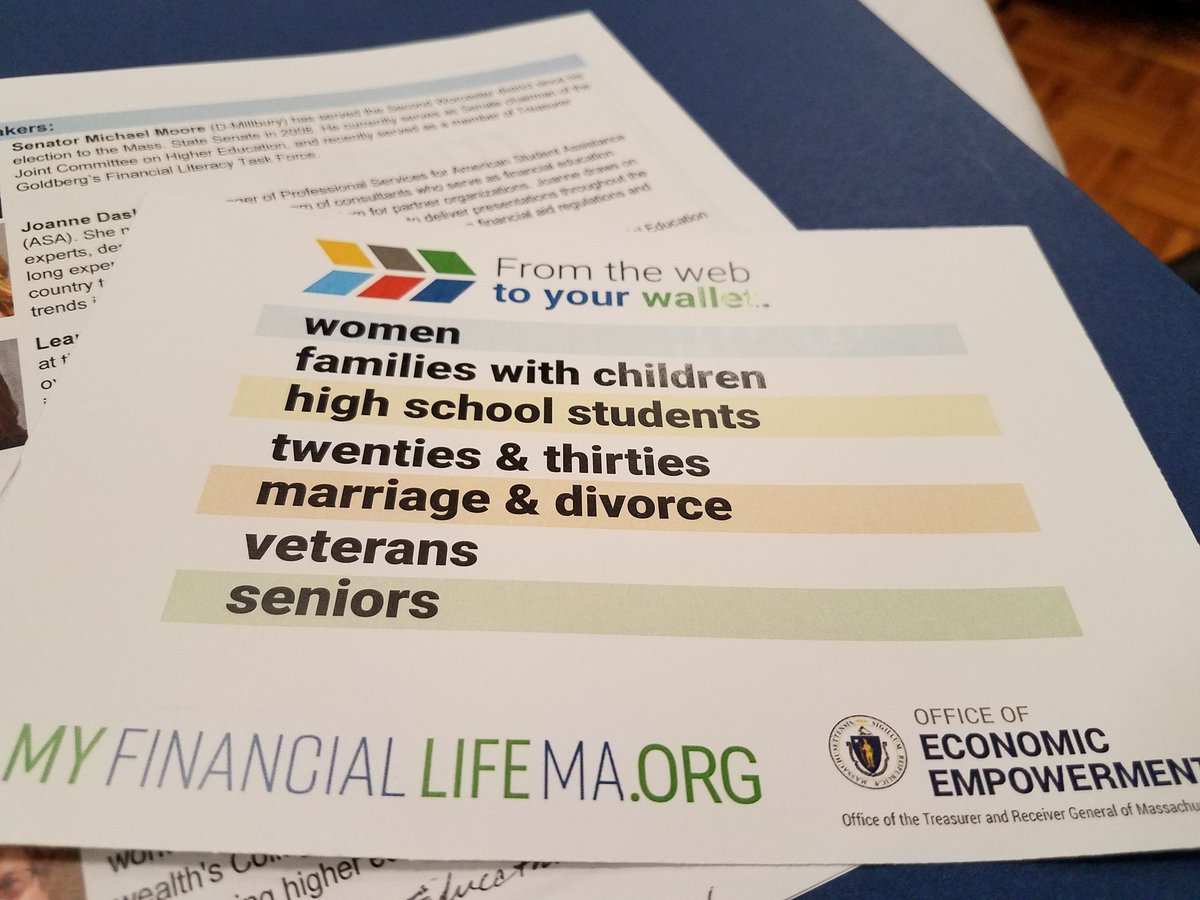 FutureReadyMA's tweet photo. @MassTreasury launches new #financialliteracy website with resources for every stage of life. #futureready #finlitsummit https://t.co/HwqszkxaC7