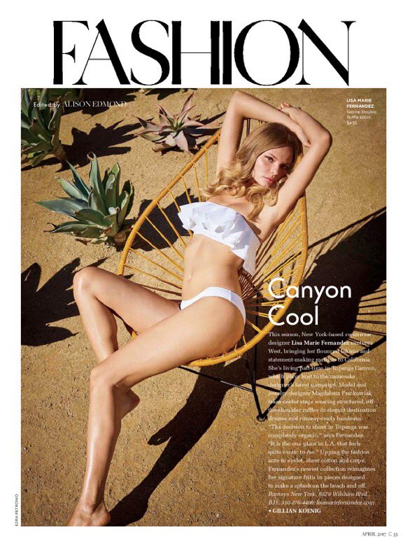 LMFtweets's tweet photo. Thank you C Magazine for the beautiful feature in the April issue... @jennifer_smith_hale #lisamariefernandez #spring2017collection https://t.co/pTFOjwv0nu