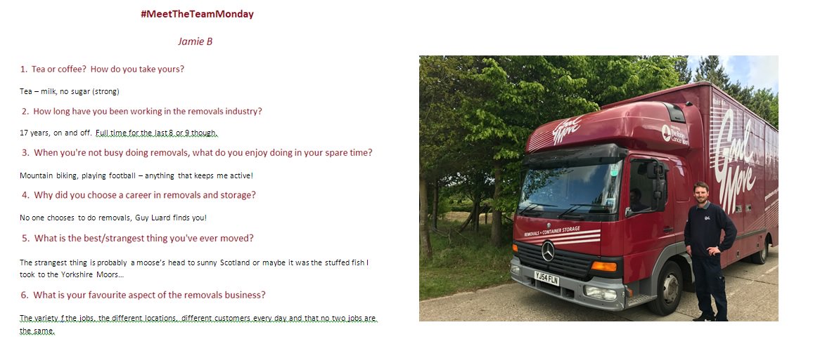 GoodMove_Moving's tweet image. #MeetTheTeamMonday Meet Jamie B, a very experienced driver &amp;amp; removal gentleman. Our customers always give Jamie glowing feedback! #GoodMove