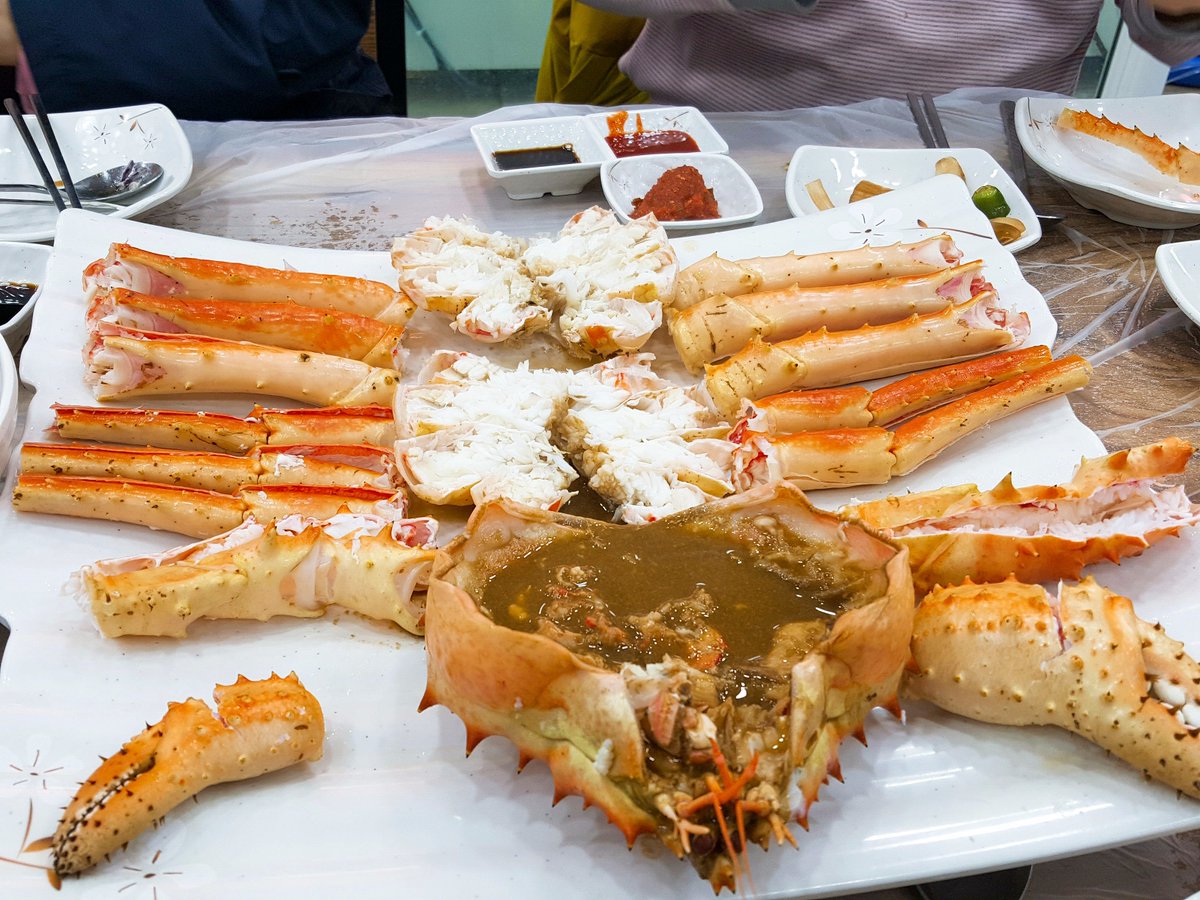 음식사진 올리고 싶으니 강원도 갔을때 먹은 킹크랩!