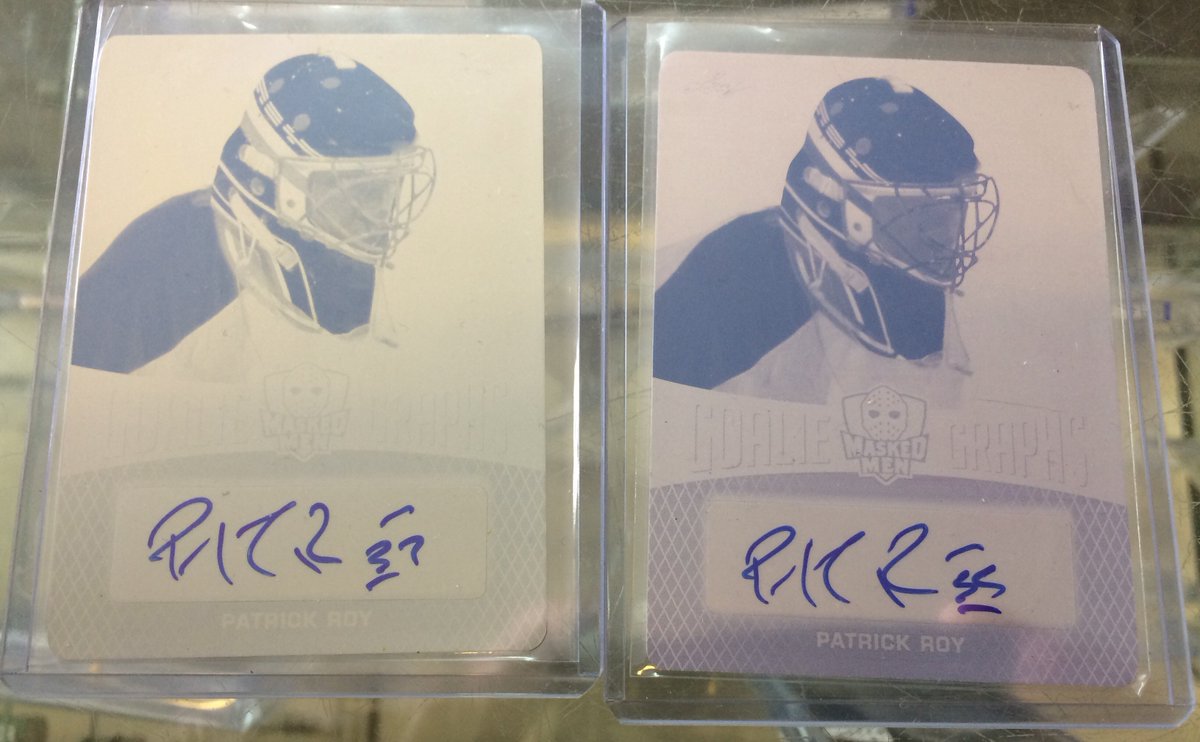 UltSportsCards's tweet image. When the same guy hits 2 Patrick Roy Printing Plate Autos in 2 boxes... #rarepulls #hockeycards #patrickroy #ultimatesportscards #northbay