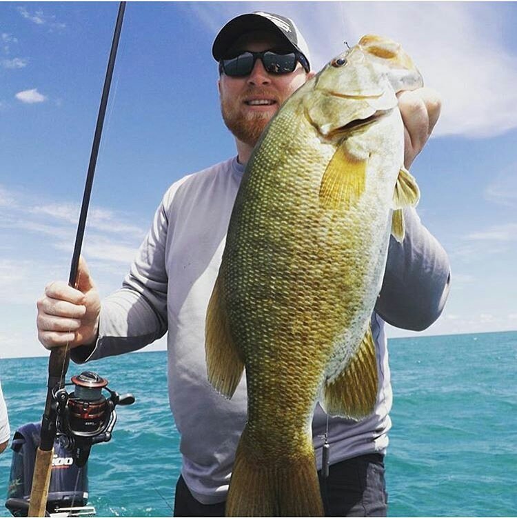 lscauthority's tweet photo. Bronzeback caught by Joe Bauer [https://t.co/zLMdrp7xEB]. Who's ready for warm weather bass fishing? #lakestclair #lscauthority #fishing https://t.co/0YCnuxGiYs
