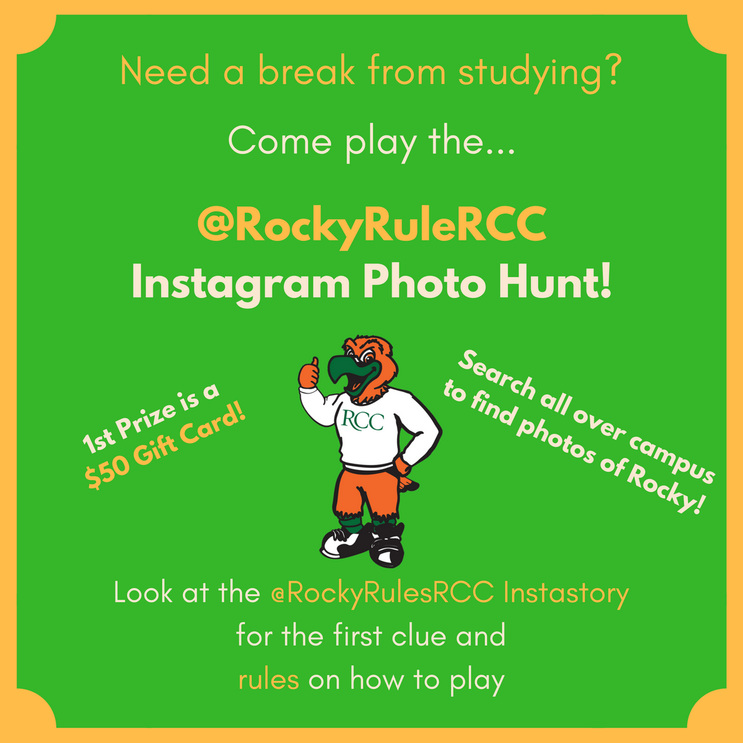 RockyRulesRCC's tweet photo. Photo Hunt happening right now! Go to #RockyRulesRCC on Instagram for the first clue and rules #rocklandcommunitycollege https://t.co/ap36Ke5EQF