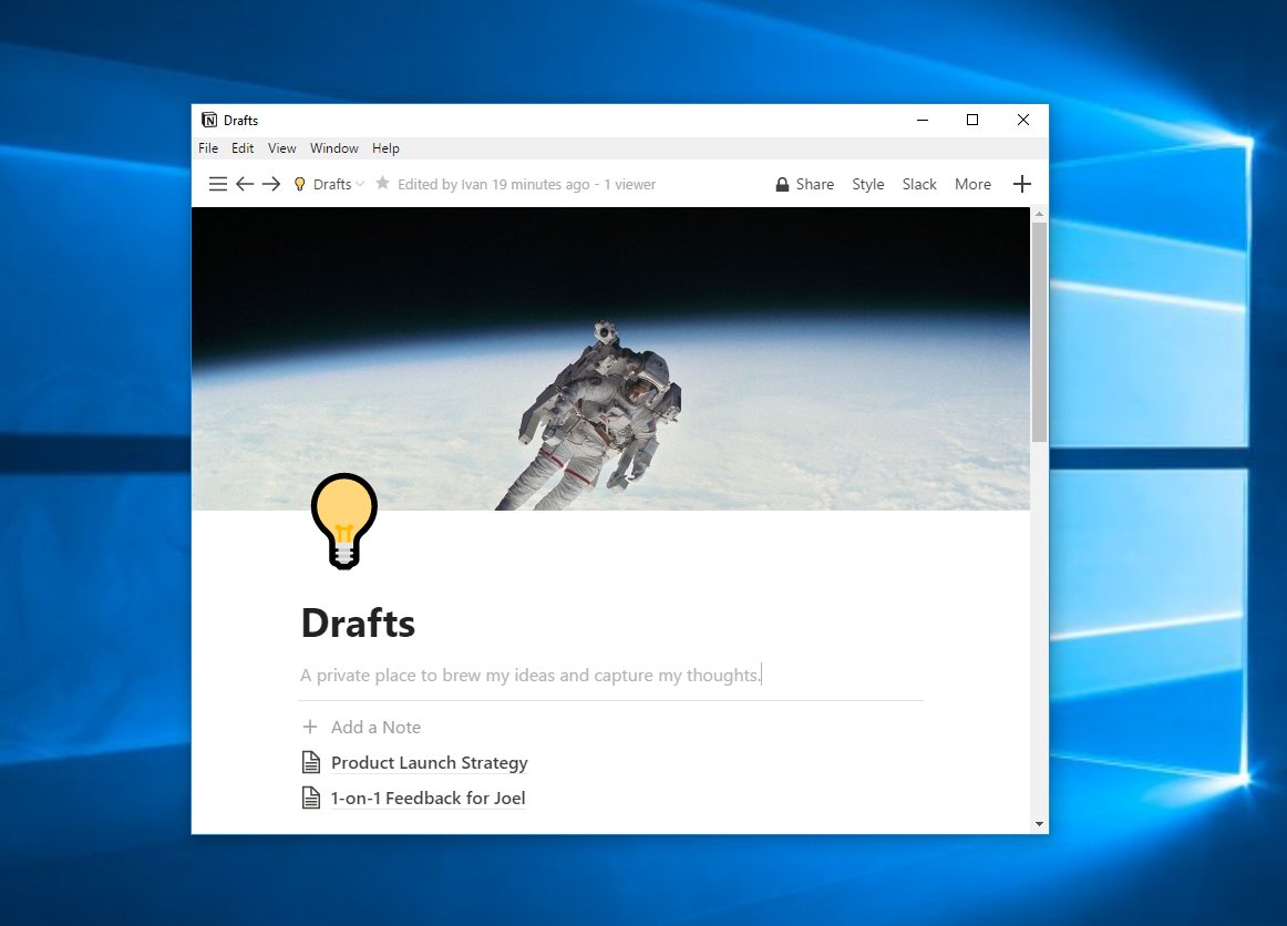Notion on Twitter "Are you using Windows? We finally launched Notion